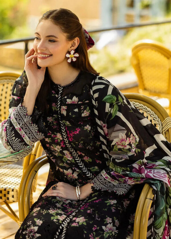 Black Printed Lawn - Image 4